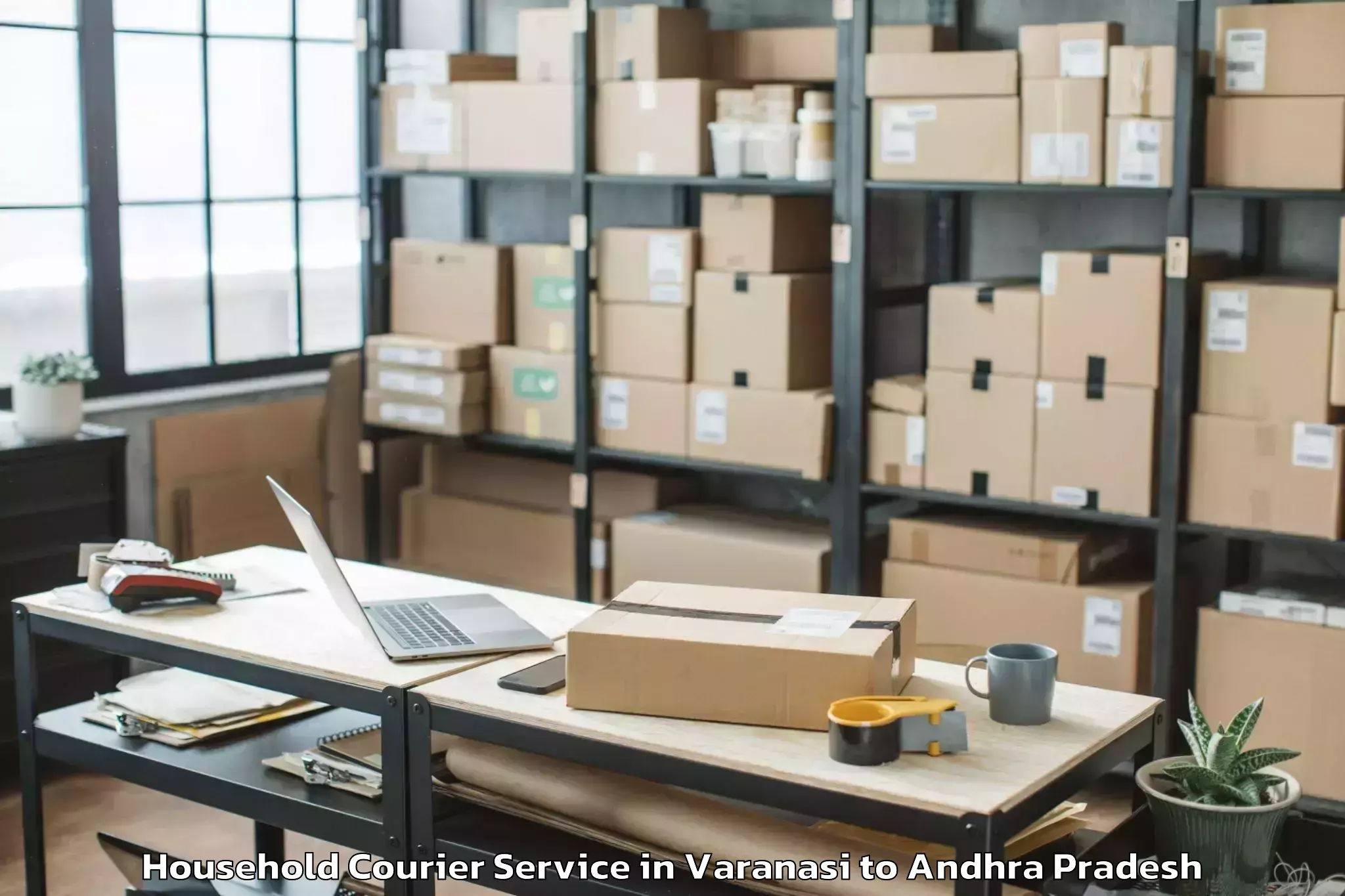 Varanasi to Achanta Household Courier Booking